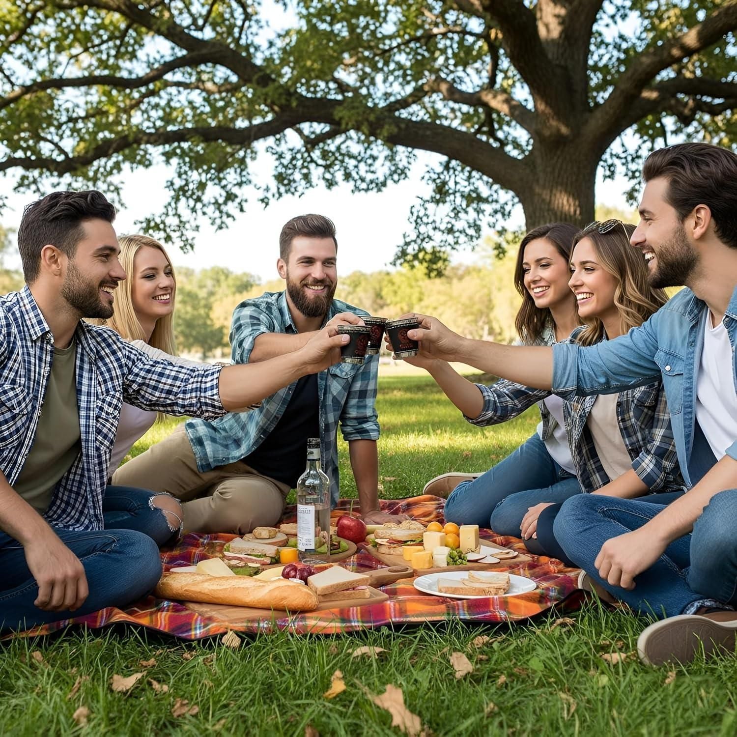 4 Pcs 70 ml Travel Cups with Leather Case